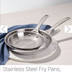 Le Creuset 8inch & 10inch Stainless Steel Fry Pans